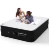 Twin Air Mattress - 17” Inflatable Bed with Built-in Pump, 450lb Capacity, Soft Milk Fiber Topper – Perfect for Home, Camping, and Guests