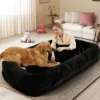 主图2 Skandiquip 71x43x10 Human Dog Bed, Orthopedic Washable Non-Slip Lounger for Adults and Large Dogs, Black