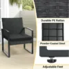 细节2 Skandiquip 3-Piece Outdoor Rattan Bistro Set, All-Weather Wicker Patio Conversation Set with Soft Cushions & Side Coffee Table, Perfect for Balcony, Porch, Garden, PoolsideGrey, Grey