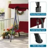细节2 Skandiquip Outdoor Patio Swing Chair with Adjustable Canopy, Heavy Duty Swing Glider with Stable Stand, Suitable for Deck, Lawn, Backyard, Porch