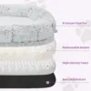 细节3 Skandiquip 71x43x10 Human Dog Bed, Orthopedic Washable Non-Slip Lounger for Adults and Large Dogs, Black