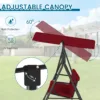 细节3 Skandiquip Outdoor Patio Swing Chair with Adjustable Canopy, Heavy Duty Swing Glider with Stable Stand, Suitable for Deck, Lawn, Backyard, Porch