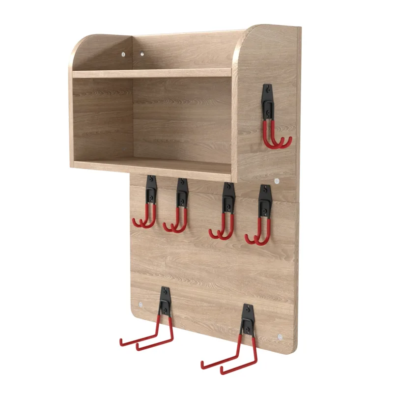 Skandiquip Home Gym Organizer, Yoga Mat Storage Rack, Wall Mounted Peloton Accessories Shelf, Large Capacity for Shoes, Yoga Mats, Clothes, Towels, Gym Equipment