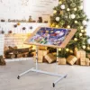 Skandiquip Rolling Jigsaw Puzzle Table with Wheels, Adjustable Height, Pneumatic Tilt, Extra Large for 1500 Pieces, Portable Puzzle Cart, White