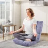 Skandiquip Folding Floor Chair with Back Support for Adults, Adjustable Japanese Meditation; Portable Gaming Chair Recliner Seat with Comfy Cushion, for Teens
