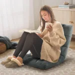 Folding Floor Chair with Back Support for Adults, Adjustable Japanese Meditation; Portable Gaming Chair Recliner Seat with Comfy Cushion, for Teens