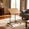 Skandiquip Rolling Jigsaw Puzzle Table with Wheels, Adjustable Height, Pneumatic Tilt, Extra Large for 1500 Pieces, Portable Puzzle Cart, White