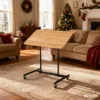 Skandiquip Rolling Jigsaw Puzzle Table with Wheels, Adjustable Height, Pneumatic Tilt, Extra Large for 1500 Pieces, Portable Puzzle Cart, White