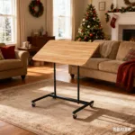 Rolling Jigsaw Puzzle Table with Wheels, Adjustable Height, Pneumatic Tilt, Extra Large for 1500 Pieces, Portable Puzzle Cart,