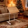 Skandiquip Rolling Jigsaw Puzzle Table with Wheels, Adjustable Height, Pneumatic Tilt, Extra Large for 1500 Pieces, Portable Puzzle Cart, White