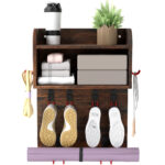 Home Gym Organizer, Yoga Mat Storage Rack, Wall Mounted Peloton Accessories Shelf, Large Capacity for Shoes, Yoga Mats, Clothes, Towels, Gym Equipment