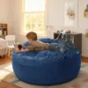 Skandiquip 3.5ft Bean Bag Chair for Adults & Kids, Memory Foam Filled, Washable Suede Fabric, Sturdy Zipper for Home, Den, Dorm