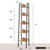 Skandiquip 5-Tier Leaning Ladder Shelf,  Wood and Metal Multifunctional Display Storage Rack for Living Room Bedroom