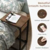 Skandiquip 24" Shaped End Table, Side Table for Sofa Couch Bed, Metal Frame Ideal for Living Room Bedroom