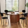 Skandiquip Set of 4 Stackable Dining Chairs,Dense Foam Cushions & Sturdy Steel Frame,400lb Capacity,Upholstered Chair for Kitchen Waiting Room