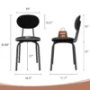 Skandiquip Set of 4 Stackable Dining Chairs,Dense Foam Cushions & Sturdy Steel Frame,400lb Capacity,Upholstered Chair for Kitchen Waiting Room