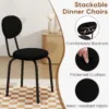 Skandiquip Set of 4 Stackable Dining Chairs,Dense Foam Cushions & Sturdy Steel Frame,400lb Capacity,Upholstered Chair for Kitchen Waiting Room