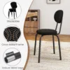 Skandiquip Set of 4 Stackable Dining Chairs,Dense Foam Cushions & Sturdy Steel Frame,400lb Capacity,Upholstered Chair for Kitchen Waiting Room