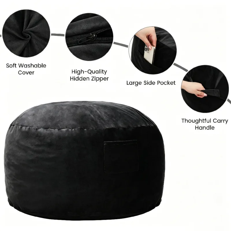 细节1 (1) Skandiquip 103.5" Modular Cloud L-Shaped Corduroy Sofa, 720lbs Weight Capacity No Assembly, Boneless Convertible Sectional Couch with Deep Seating